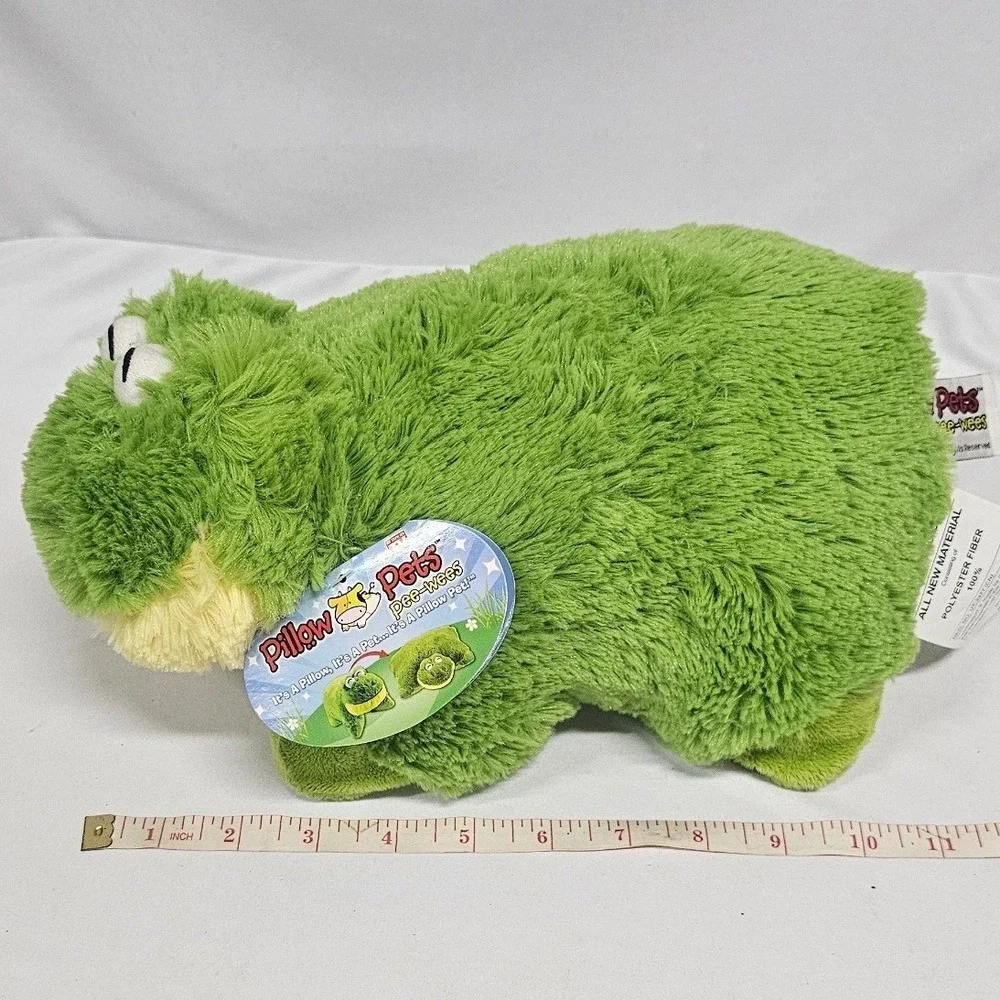 Pillow Pets Pee-Wees Friendly Frog Green Plush Stuffed Animal Toy 11 inch